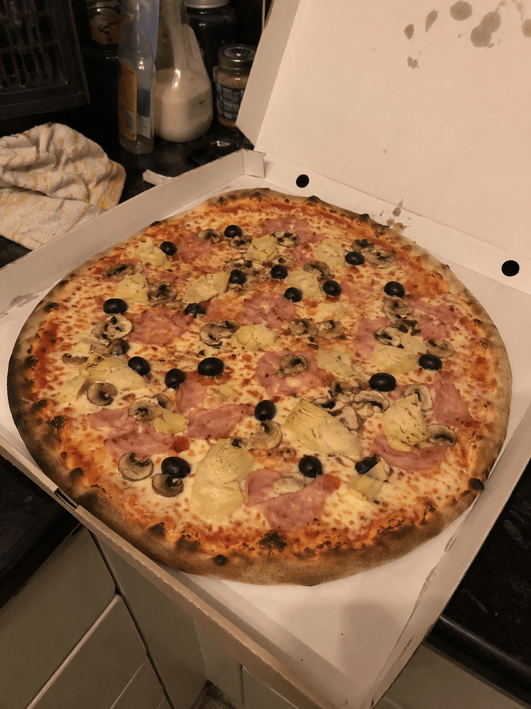 Raw phone photo of margherita
